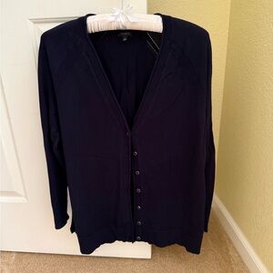 Women's Navy Cardigan Sweater